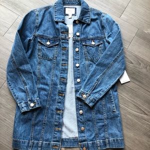 Long line denim jacket